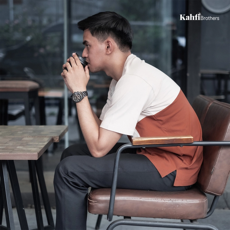 Product image T-shirt Pria 2 tone combed - GIL LIGHT BROWN M all variant